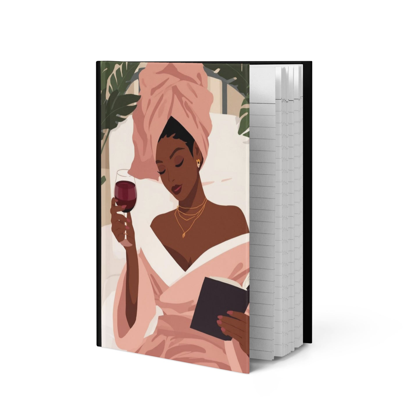 Lined Hardcover Notebook - Wine Down (Matte)