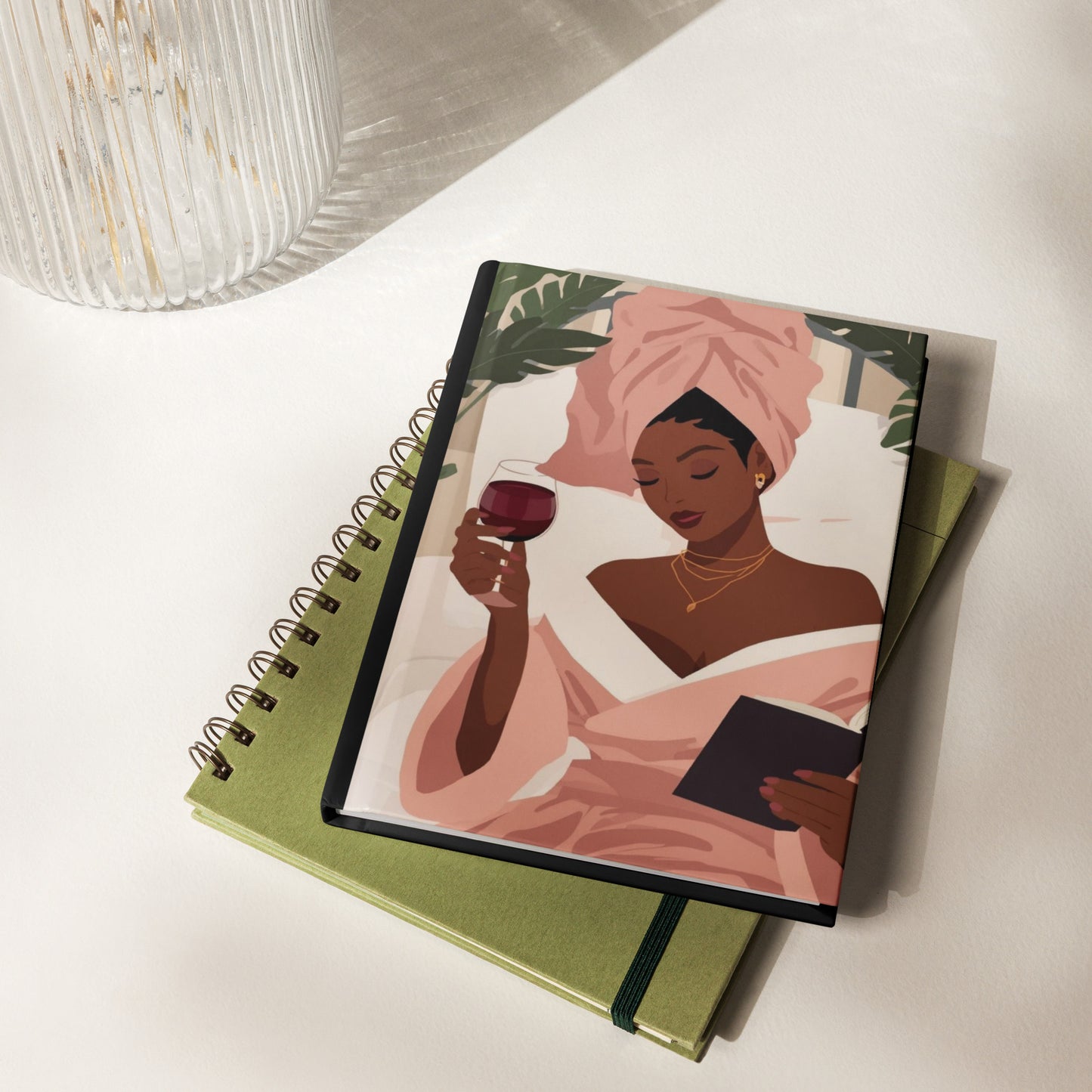 Lined Hardcover Notebook - Wine Down (Matte)